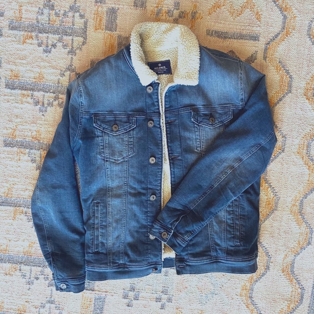 Mavi Jeans Shearling Fleece Lined Denim Jacket cozy!
